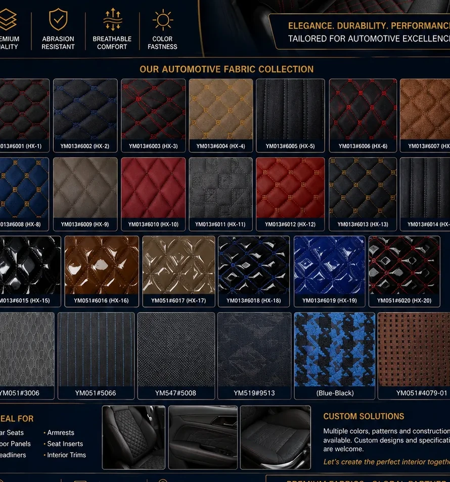 Colección de textiles para interiores automotrices